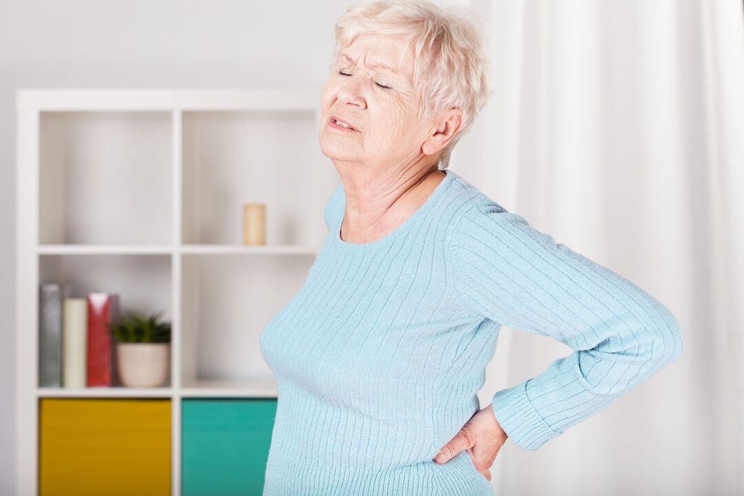 Low back pain in a woman can be the cause of osteochondrosis