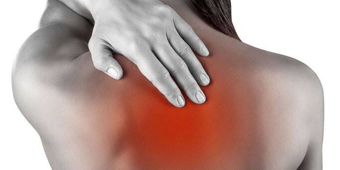 back pain with osteochondrosis of the chest