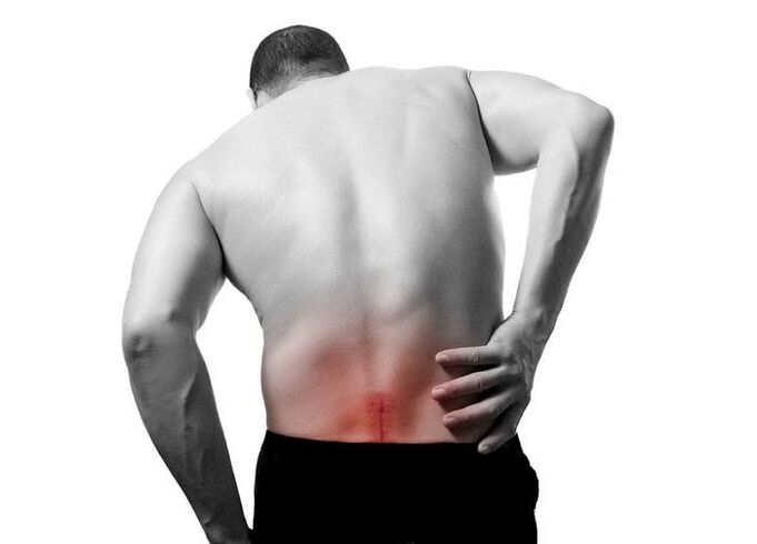 back pain in the lower back